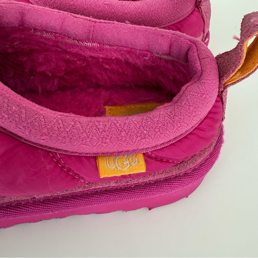 UGG Kids Tasman Slippers Rock Rose Pink Size 10 Outdoor Puff 3M - Picture 7 of 8